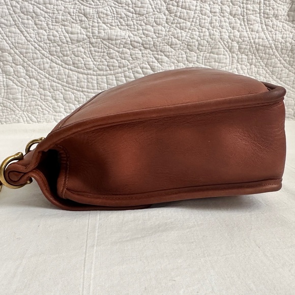 Coach Willis British Tan Leather Turnlock Flap Satchel Crossbody Bag 9927 - VTG - Picture 10 of 13